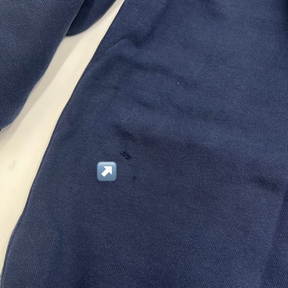 Nike Side Swoosh Hoodie Men’s M Navy Blue Sweatshirt Fleece Pullover **READ - Picture 6 of 7